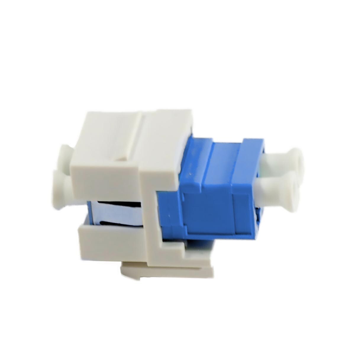 Fiber optic keystone insert, Duplex LC to LC, Single-mode, White